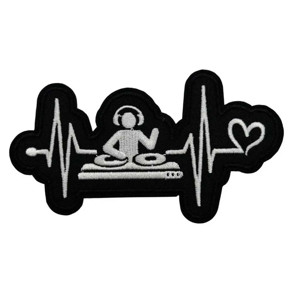 Heartbeat DJ Iron On Patch